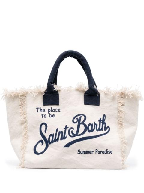 Vanity canvas beach bag by MC2 SAINT BARTH
