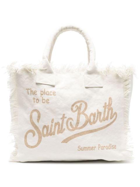 Vanity canvas beach bag by MC2 SAINT BARTH