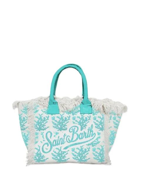 Vanity coral-pattern tote bag by MC2 SAINT BARTH