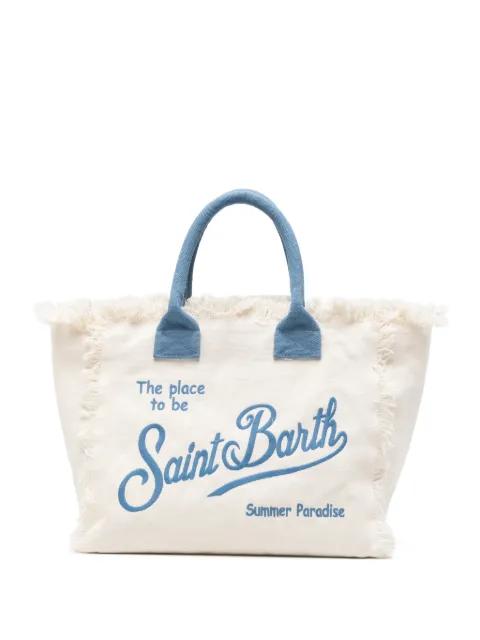 Vanity embroidered-logo tote bag by MC2 SAINT BARTH