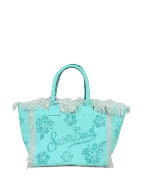 Vanity floral fringe tote bag by MC2 SAINT BARTH