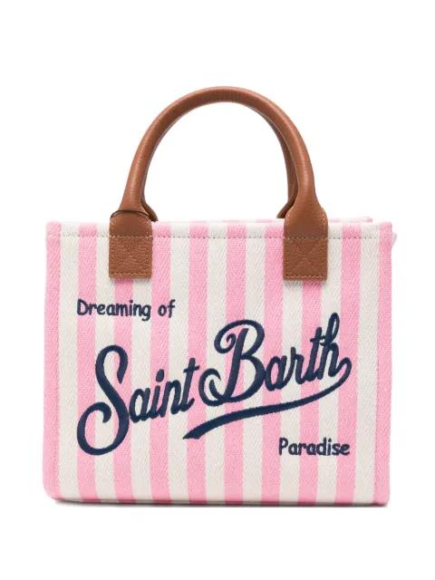 Vanity medium striped-pattern tote bag by MC2 SAINT BARTH