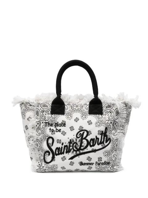 Vanity paisley-print frayed-edge shoulder bag by MC2 SAINT BARTH