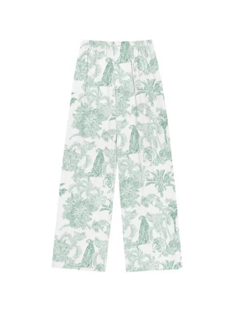 animal-print palazzo pants by MC2 SAINT BARTH