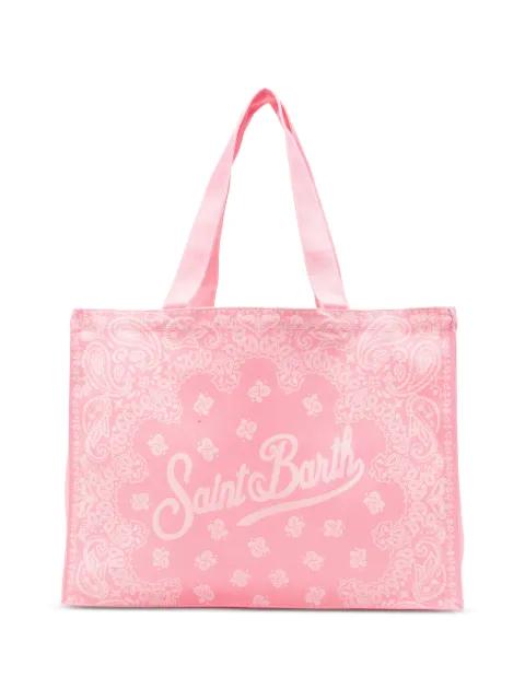 bandana-print logo-print beach bag by MC2 SAINT BARTH