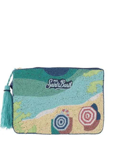 beaded beach-motif clutch bag by MC2 SAINT BARTH