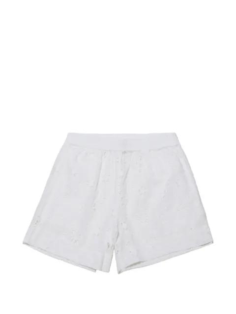 broderie-anglaise elasticated-waist shorts by MC2 SAINT BARTH