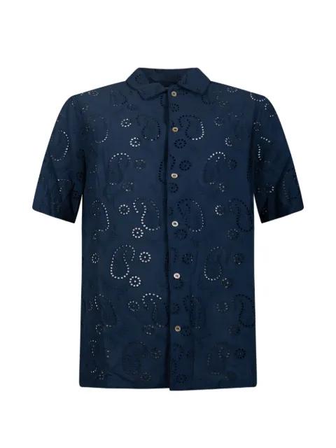 broderie-anglaise paisley-pattern shirt by MC2 SAINT BARTH