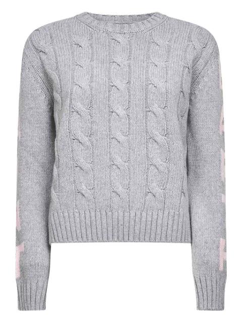 cable-knit jacquard lettering sweater by MC2 SAINT BARTH