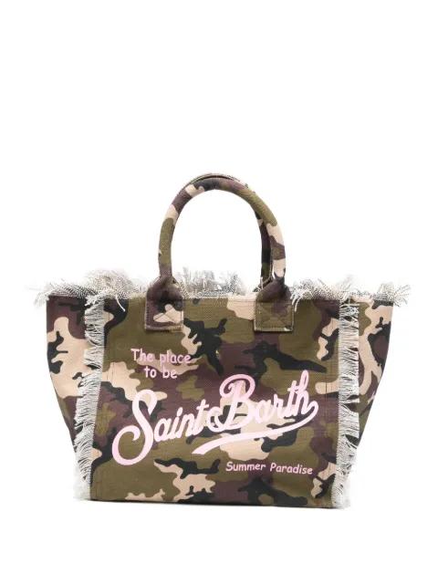 camouflage-print frayed tote bag by MC2 SAINT BARTH