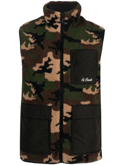 camouflage-print zipped gilet by MC2 SAINT BARTH