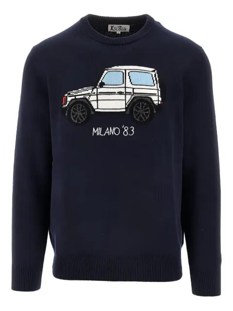 car-embellishment sweater by MC2 SAINT BARTH