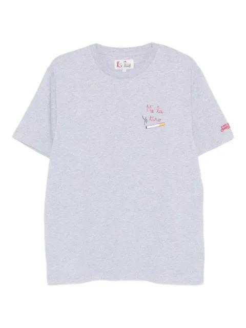 cigarette-embroidered T-shirt by MC2 SAINT BARTH