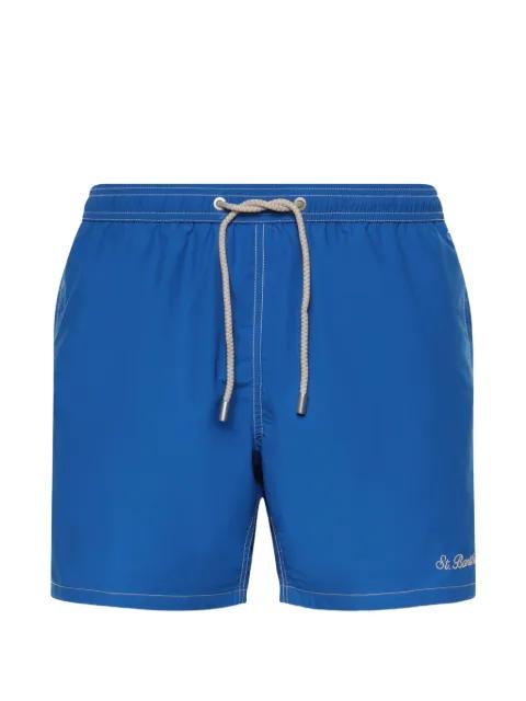 contrast-topstitching swim shorts by MC2 SAINT BARTH
