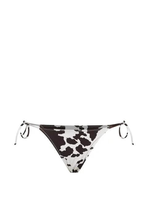 cow-print tie-side bikini bottoms by MC2 SAINT BARTH