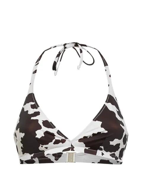 cow-print triangle bikini top by MC2 SAINT BARTH