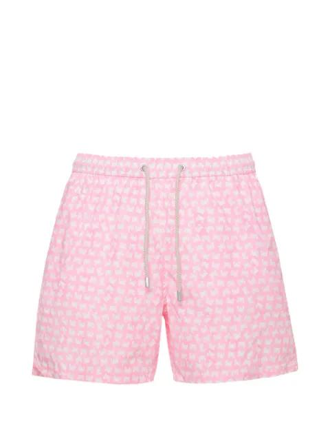 crab-print drawstring swim shorts by MC2 SAINT BARTH