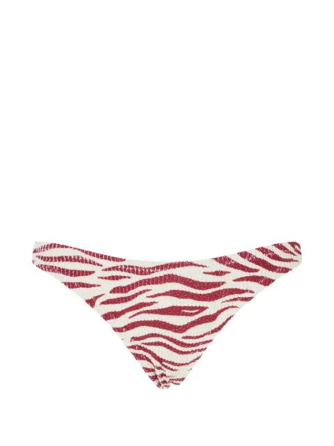 crinkle zebra-print bikini bottoms by MC2 SAINT BARTH