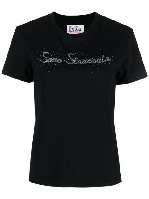 crystal-embellished cotton T-shirt by MC2 SAINT BARTH