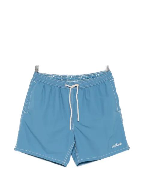 drawstring-waist contrast-stitch swim shorts by MC2 SAINT BARTH