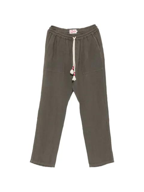 drawstring-waist linen trousers by MC2 SAINT BARTH