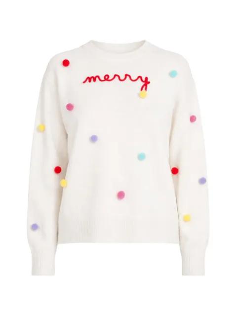 embroided pom-pom sweater by MC2 SAINT BARTH