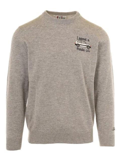 embroidered-detail crew-neck sweater by MC2 SAINT BARTH
