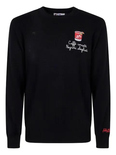 embroidered long-sleeve sweater by MC2 SAINT BARTH