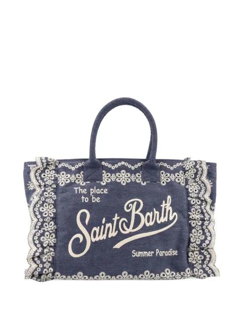 embroidered ruffled tote bag by MC2 SAINT BARTH