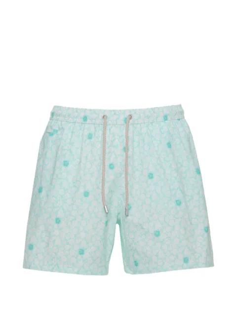 floral-print drawstring swim shorts by MC2 SAINT BARTH