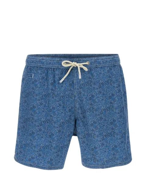 floral-print drawstring swim shorts by MC2 SAINT BARTH