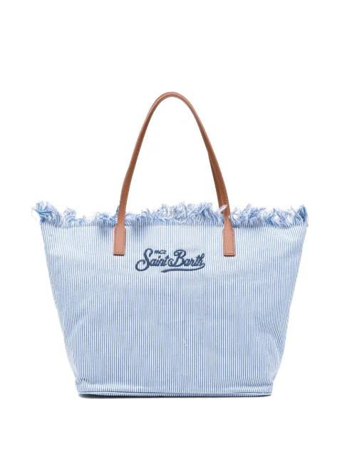 fringed-detail striped-pattern tote bag by MC2 SAINT BARTH