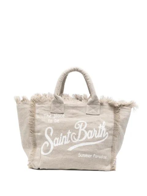 fringed handle beach bag by MC2 SAINT BARTH