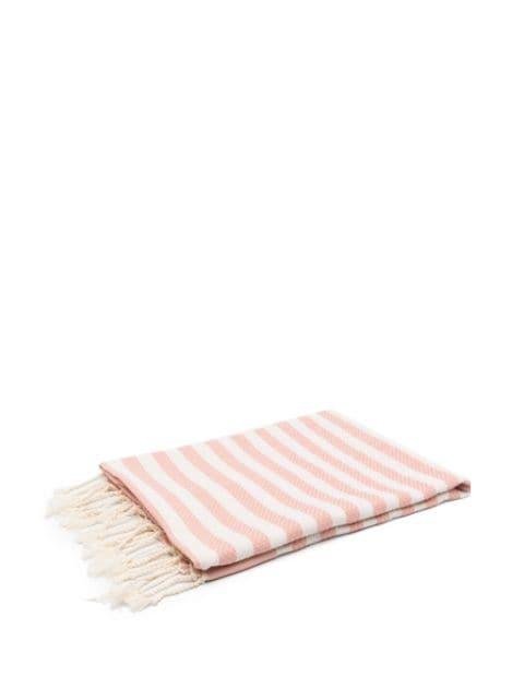 fringed striped beach towel by MC2 SAINT BARTH