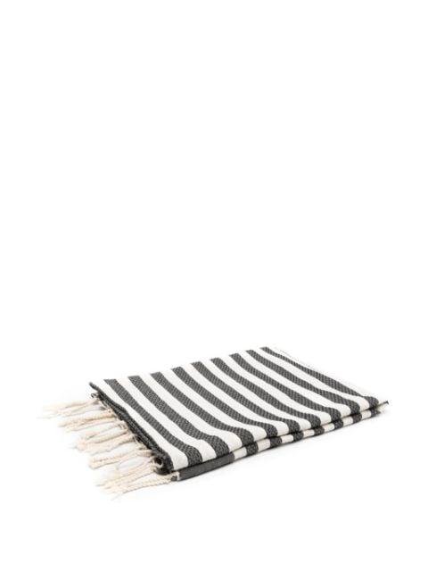 fringed striped beach towel by MC2 SAINT BARTH
