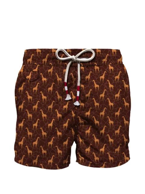 giraffe print swim shorts by MC2 SAINT BARTH