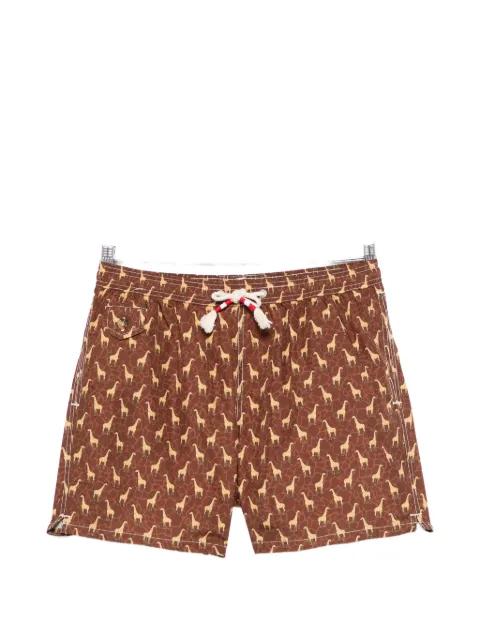 giraffe print swim shorts by MC2 SAINT BARTH