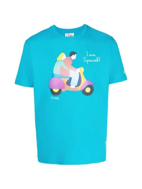graphic-print crew-neck T-shirt by MC2 SAINT BARTH