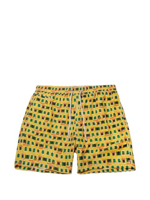 graphic-print drawstring swim shorts by MC2 SAINT BARTH