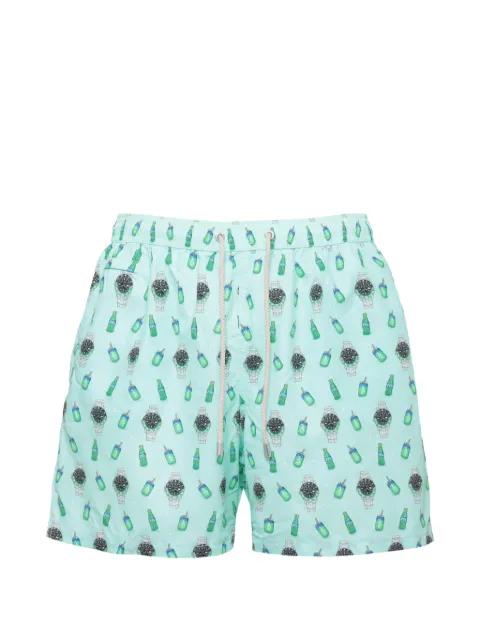 graphic-print drawstring swim shorts by MC2 SAINT BARTH