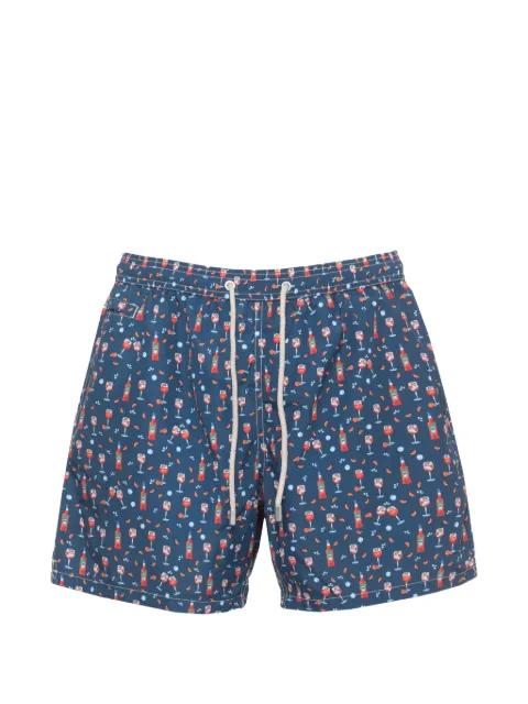 graphic-print drawstring swim shorts by MC2 SAINT BARTH