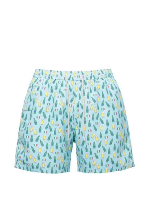 graphic-print drawstring swim shorts by MC2 SAINT BARTH