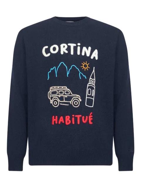 graphic-print long-sleeve sweater by MC2 SAINT BARTH