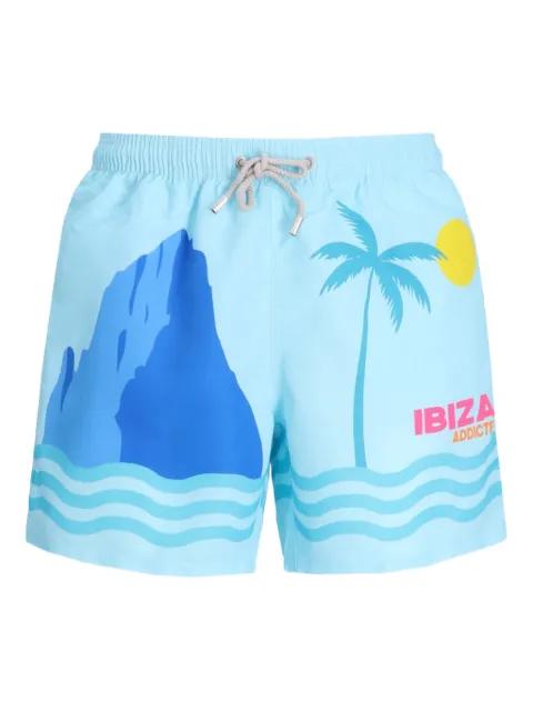graphic-print swim shorts by MC2 SAINT BARTH