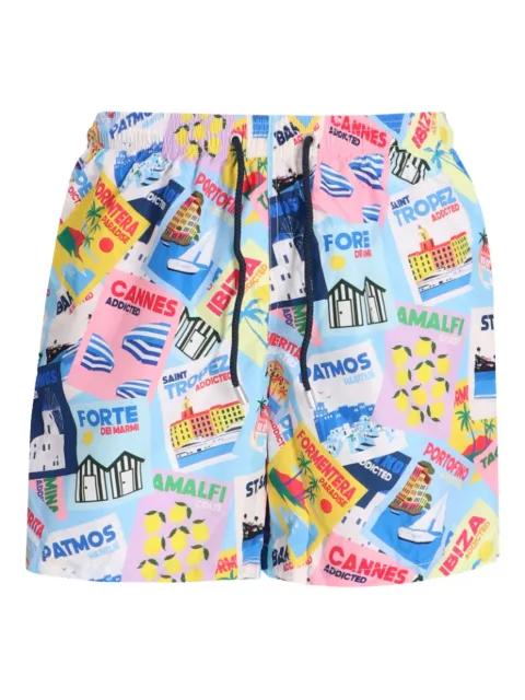 graphic-print swim shorts by MC2 SAINT BARTH
