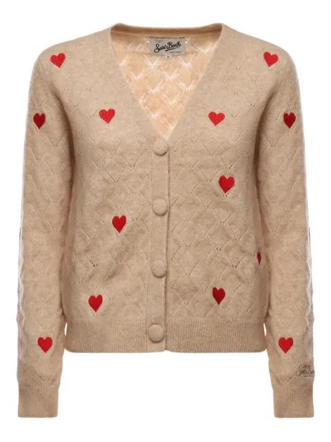 heart-motif cardigan by MC2 SAINT BARTH