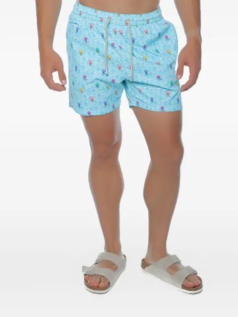 jellyfish-print drawstring swim shorts by MC2 SAINT BARTH