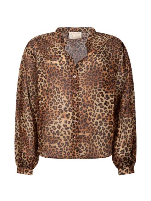leopard-print semi-sheer shirt by MC2 SAINT BARTH