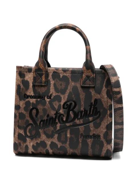 leopard print top handle tote bag by MC2 SAINT BARTH