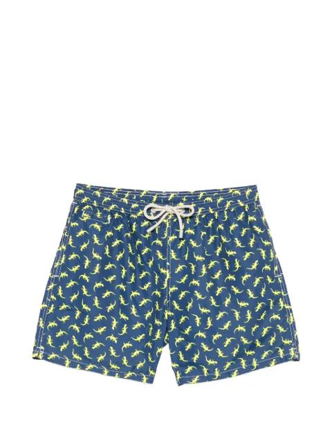 lizard-print drawstring swim shorts by MC2 SAINT BARTH